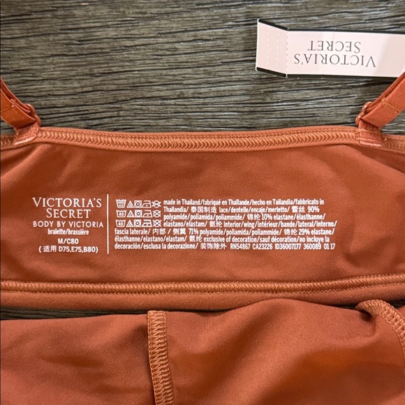 Victoria’s Secret Body By Victoria’s Lace Ruffle Supersoft Bralette Rust Orange - Picture 6 of 8